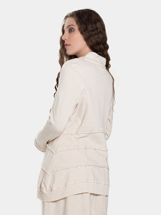 Distressed Splice Tier Jacket - Baci Fashion