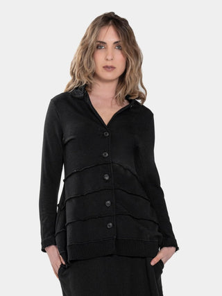 Distressed Splice Tier Jacket - Baci Fashion