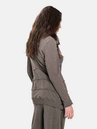 Distressed Splice Tier Jacket - Baci Fashion