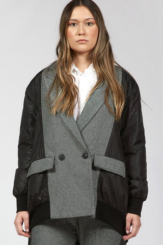 Double Breasted Bomber Jacket - Baci Fashion