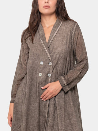 Double Breasted Duster Coat - Baci Fashion
