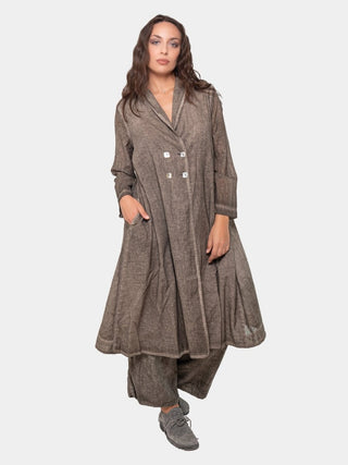 Double Breasted Duster Coat - Baci Fashion