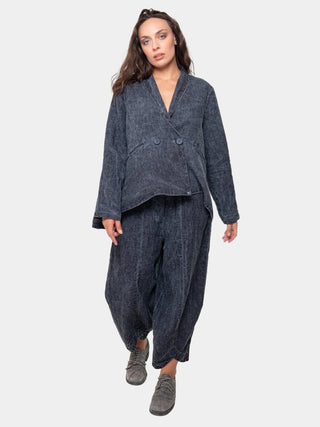 Double Breasted Linen Jacket - Baci Fashion