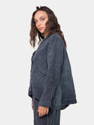 Double Breasted Linen Jacket - Baci Fashion