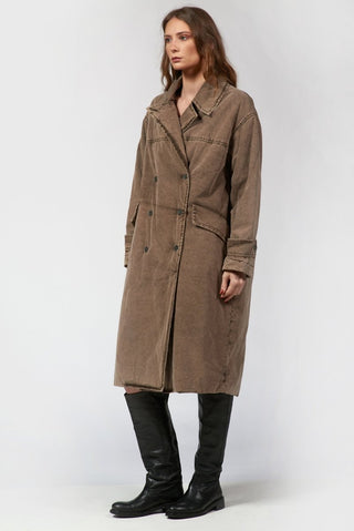 Double - Breasted Long Coat - Baci Fashion
