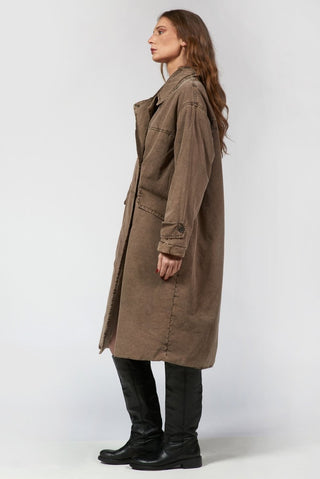 Double - Breasted Long Coat - Baci Fashion