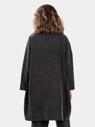 Double Breasted Plaid Coat - Baci Fashion