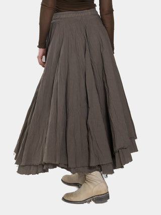 Double Layer Half Circle Midi Skirt - Baci Fashion