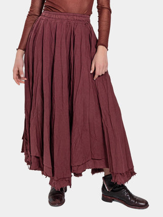 Double Layer Half Circle Midi Skirt - Baci Fashion