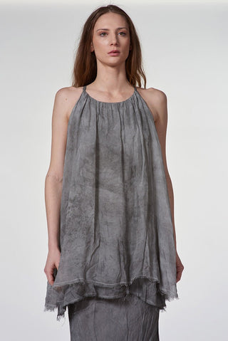 Double Layer Top with Halter Neckline - Baci Fashion