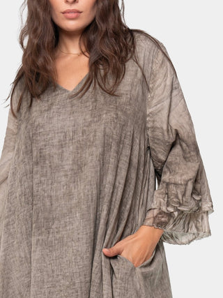 Double Layer V Neck Shift Dress - Baci Fashion