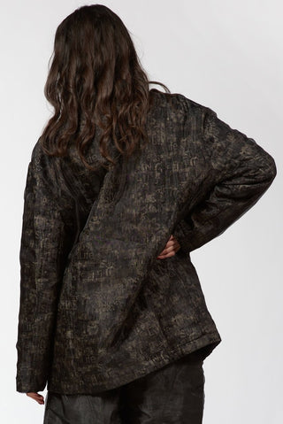 Double - Layered Organza Printed Jacket - Baci Fashion