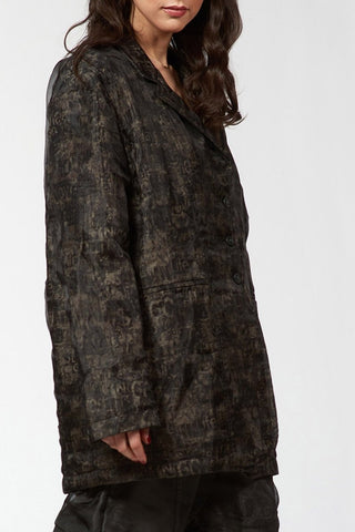 Double - Layered Organza Printed Jacket - Baci Fashion