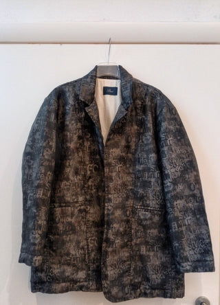 Double - Layered Organza Printed Jacket - Baci Fashion