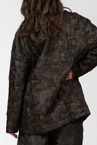 Double - Layered Organza Printed Jacket - Baci Fashion