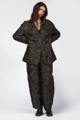 Double - Layered Organza Printed Jacket - Baci Fashion