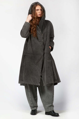 Double Zip Hooded Coat - Baci Fashion