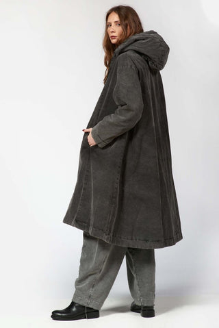 Double Zip Hooded Coat - Baci Fashion