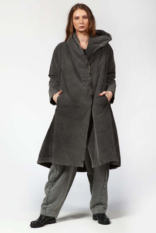 Double Zip Hooded Coat - Baci Fashion