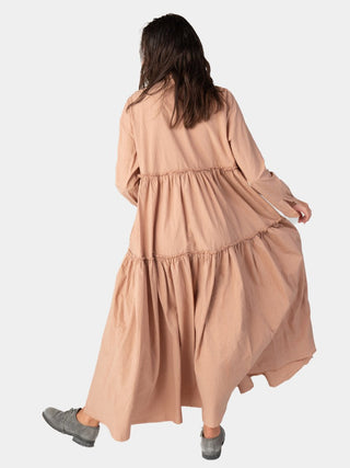 Drop Shoulder Balloon Sleeve Maxi Dress - Baci Fashion