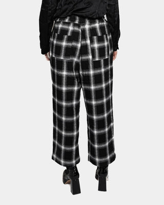 Elastic Drawstring Plaid Pant - Baci Fashion