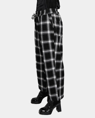 Elastic Drawstring Plaid Pant - Baci Fashion