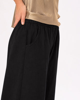 Elastic Pleat Waist Cotton Palazzo Pant - Baci Fashion