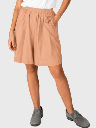 Elastic Tie Waist Cotton Boxy Shorts - Baci Fashion