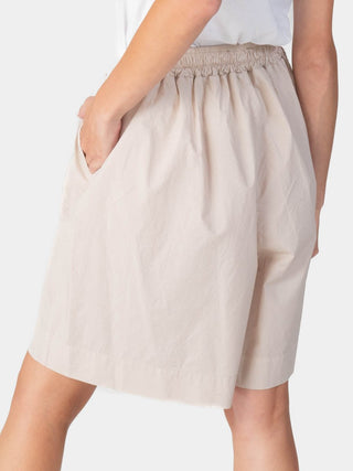 Elastic Tie Waist Cotton Boxy Shorts - Baci Fashion