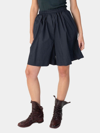 Elastic Tie Waist Cotton Boxy Shorts - Baci Fashion