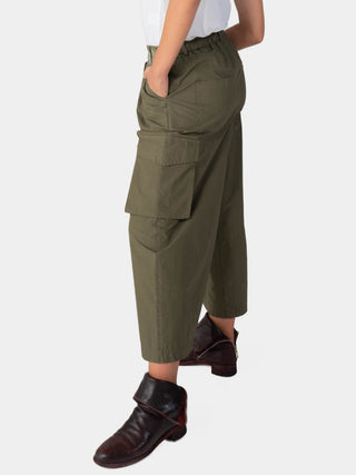 Elastic Waist Cotton Cargo Pant - Baci Fashion