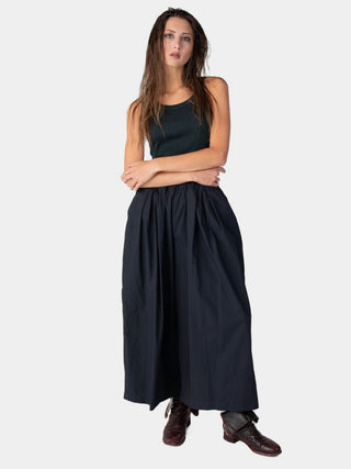 Elastic Waist Organic Cotton Cropped Palazzo Pant - Baci Fashion