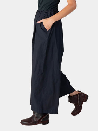 Elastic Waist Organic Cotton Cropped Palazzo Pant - Baci Fashion