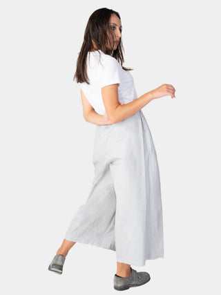 Elastic Waist Organic Cotton Cropped Palazzo Pant - Baci Fashion