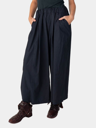 Elastic Waist Organic Cotton Cropped Palazzo Pant - Baci Fashion