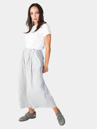 Elastic Waist Organic Cotton Cropped Palazzo Pant - Baci Fashion