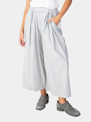 Elastic Waist Organic Cotton Cropped Palazzo Pant - Baci Fashion
