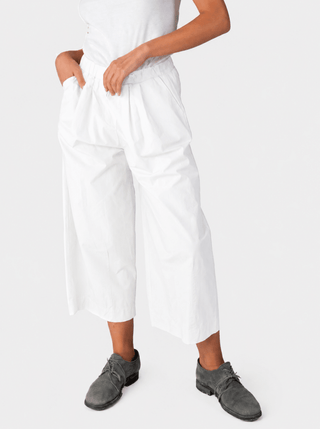 Elastic Waist Organic Cotton Culottes - Baci Fashion