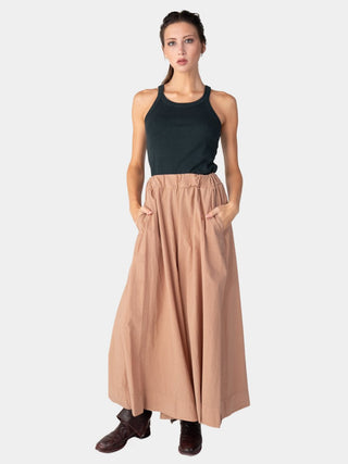 Elastic Waist Organic Cotton Gauchos - Baci Fashion