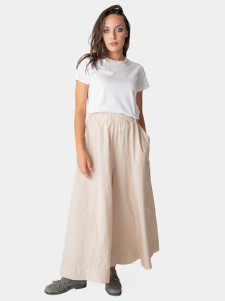 Elastic Waist Organic Cotton Gauchos - Baci Fashion