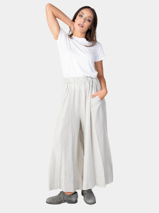 Elastic Waist Organic Cotton Gauchos - Baci Fashion