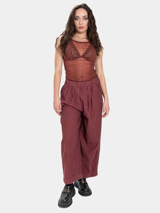 Elastic Waist Pleated Trousers - Baci Fashion