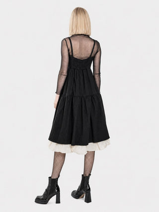 Embossed Spaghetti Strap Tier Sundress - Baci Fashion