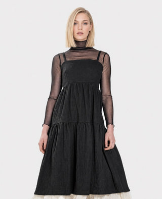 Embossed Spaghetti Strap Tier Sundress - Baci Fashion