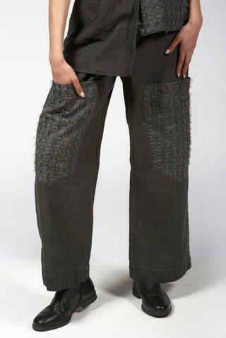 Embroidered Pocket Pants - Baci Fashion