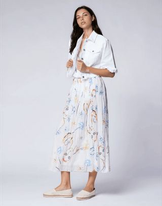 Face Printed Maxi Skirt - Baci Fashion
