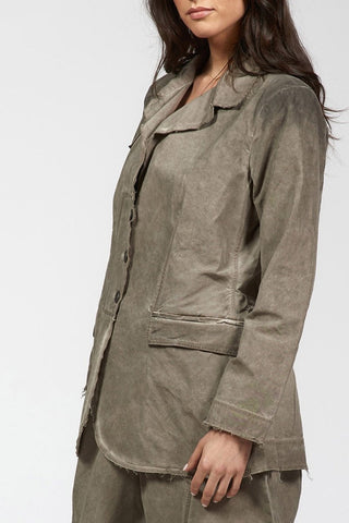 Fitted Jacket with Front Patch Pocket - Baci Fashion