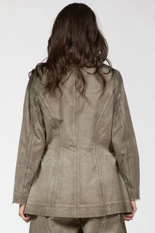 Fitted Jacket with Front Patch Pocket - Baci Fashion