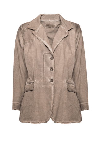 Fitted Jacket with Front Patch Pocket - Baci Fashion