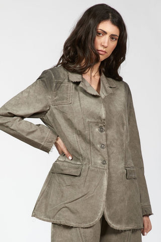 Fitted Jacket with Front Patch Pocket - Baci Fashion